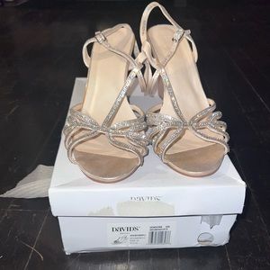 David’s Bridal Champaign open toe wedge